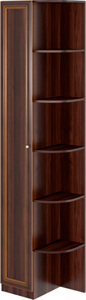 Угловой шкаф-стеллаж Беатрис М13 левый (Орех Гепланкт) во Владикавказе - изображение