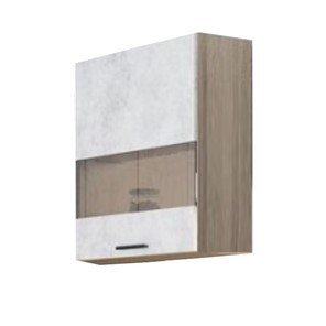 Кухонный шкаф со стеклом Модус, Ш500с/720, цемент светлый во Владикавказе