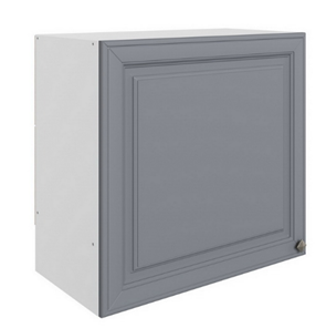 Шкаф навесной Мишель под вытяжку L600 H566 (1 дв. гл.) эмаль (белый/серый) во Владикавказе