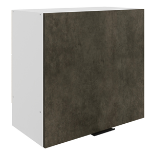 Кухонный навесной шкаф Стоун L600 Н566 (1 дв. гл.) (белый/камень темно-серый) во Владикавказе