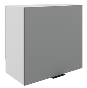 Навесной шкаф Стоун L600 Н566 (1 дв. гл.) (белый/оникс софттач) во Владикавказе