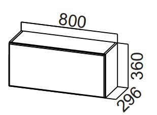 Кухонный навесной шкаф Стайл, ШГ800/360 горизонтальный, МДФ во Владикавказе