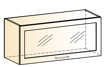 Шкаф навесной Яна L800 Н360 (1 дв. рам.) во Владикавказе