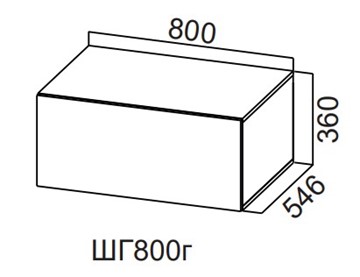 Кухонный шкаф Модерн New, ШГ800г/360, МДФ во Владикавказе