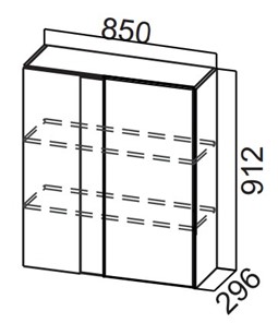 Кухонный угловой шкаф Стайл, Ш850у/912, МДФ во Владикавказе