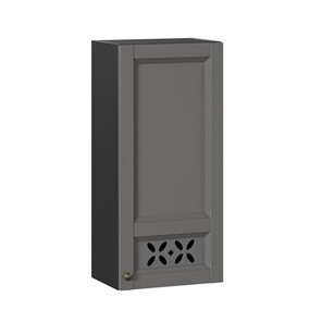 Настенный шкаф Амели-3 высокий 400 ЛД 299.420.000.041, Черный/Оникс серый во Владикавказе