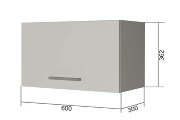 Кухонный шкаф В360, Белое гладкое Ламарти/Антрацит во Владикавказе