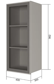 Кухонный шкаф В9 40, Стекло/Антрацит во Владикавказе