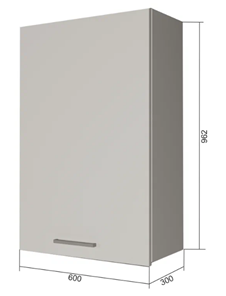 Кухонный шкаф В9 60, Сатин/Антрацит во Владикавказе