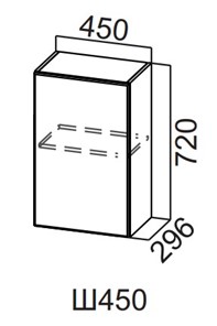 Навесной кухонный шкаф Вельвет Ш450/720 во Владикавказе