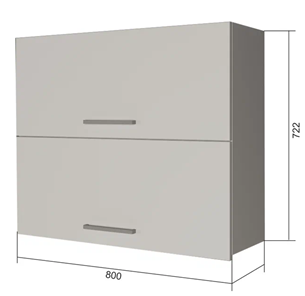 Навесной шкаф ВГ2 80, Серый/Антрацит во Владикавказе