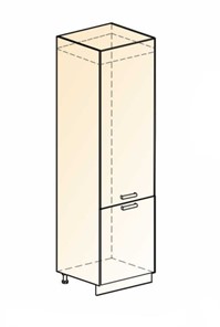 Шкаф-пенал под холодильник Бостон L600 (2 дв. гл.) во Владикавказе