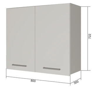 Шкаф кухонный ВС7 80, Серый/Антрацит во Владикавказе