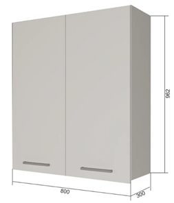 Кухонный шкаф ВС9 80, Серый/Антрацит во Владикавказе
