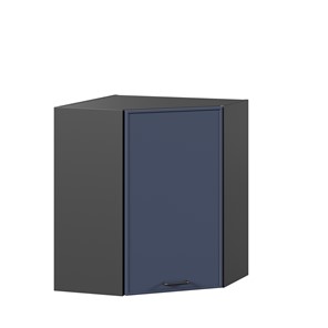 Угловой настенный шкаф Индиго ЛД 298.610.000.158, Чёрный/Тёмно-синий во Владикавказе
