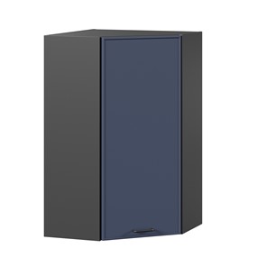 Угловой кухонный шкаф высокий Индиго ЛД 298.620.000.159, Чёрный/Тёмно-синий во Владикавказе