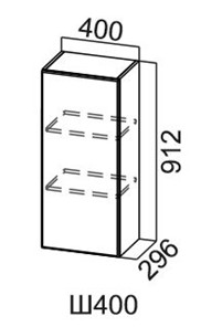 Шкаф кухонный Модус, Ш400/912, галифакс во Владикавказе