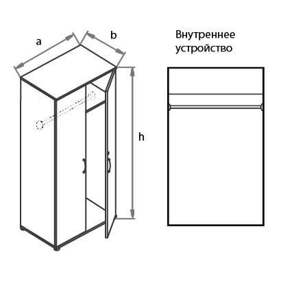 Шкаф-гардероб Моно-Люкс G5A05 во Владикавказе - изображение 1