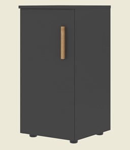 Шкаф колонна низкий с глухой левой дверью FORTA Черный Графит FLC 40.1 (L) (399х404х801) во Владикавказе