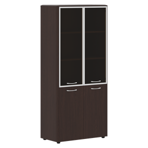 Шкаф комбинированный с дверьми в алюминиевой рамке DIONI Венге DHC 85.7  (850х430х1930) во Владикавказе