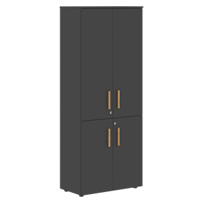 Шкаф комбинированный FORTA Черный Графит FHC 80.2(Z) (798х404х1965) во Владикавказе