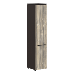 Шкаф колонка с глухой дверью MORRIS  Дуб Базель/Венге Магия MHC 42.1 (429х423х1956) во Владикавказе