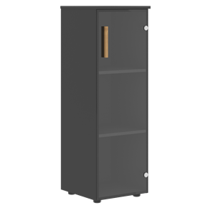 Средний шкаф колонна со стеклянной правой дверью FORTA Черный ГрафитFMC 40.2 (R) (399х404х801) во Владикавказе