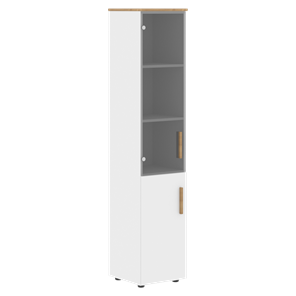 Высокий шкаф с глухой дверью колонна FORTA Белый-Дуб Гамильтон  FHC 40.2 (L/R) (399х404х1965) во Владикавказе