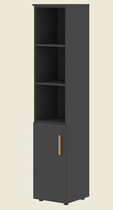 Высокий шкаф с глухой малой дверью  левой FORTA Черный Графит  FHC 40.5 (L) (399х404х1965) во Владикавказе