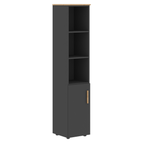 Высокий шкаф с глухой малой дверью  левой FORTA Графит-Дуб Гамильтон  FHC 40.5 (L) (399х404х1965) во Владикавказе