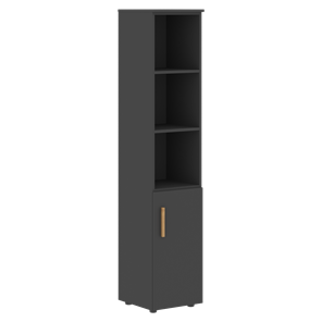 Шкаф колонна высокий с глухой малой дверью правой FORTA Черный Графит  FHC 40.5 (R) (399х404х1965) во Владикавказе