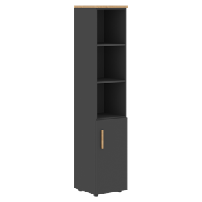 Высокий шкаф колонна с глухой малой дверью правой FORTA Графит-Дуб Гамильтон  FHC 40.5 (R) (399х404х1965) во Владикавказе