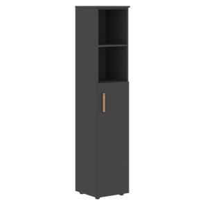 Шкаф колонна высокий с глухой средней дверью правой FORTA Черный Графит  FHC 40.6 (R) (399х404х1965) во Владикавказе - предосмотр