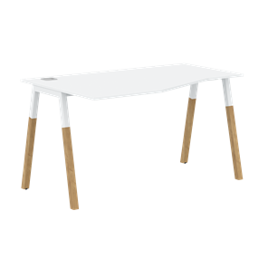 Письменный стол левый FORTA Белый-Белый-Бук  FCT 1367 (L) (1380х900(670)х733) во Владикавказе