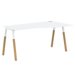 Письменный стол правый FORTA Белый-Белый-Бук  FCT 1567  (R) (1580х900(670)х733) во Владикавказе