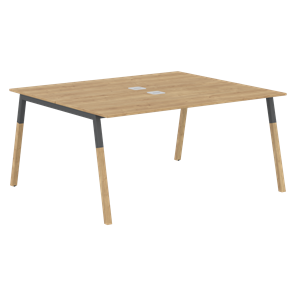 Переговорный стол FORTA Дуб Гамильтон-Черный графит-Бук FWST 1513 (1580x1346x733) во Владикавказе