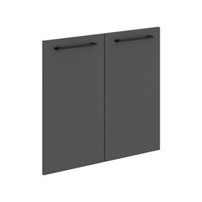 Дверь для шкафа низкая MORRIS TREND Антрацит/Кария Пальмира MLD 42-2 (844х765х18) во Владикавказе