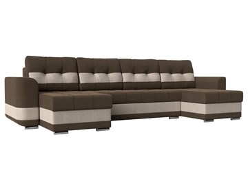 П-образный диван Честер, коричневый/бежевый (рогожка) во Владикавказе