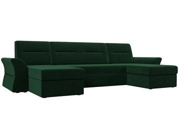 Большой П-образный диван Клайд, Зеленый (Велюр) во Владикавказе