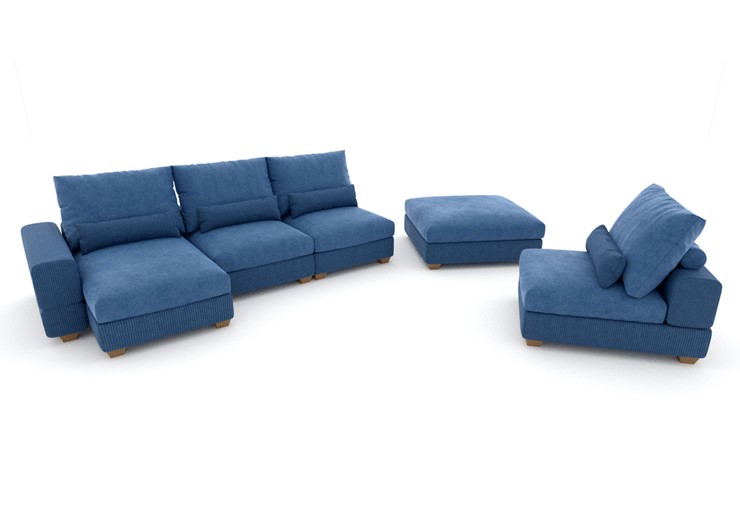 П-образный диван V-10-M П (П1+Д4+Д2+УС+ПС), Memory foam во Владикавказе - изображение 2