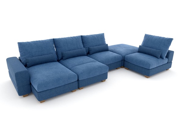 П-образный диван V-10-M П (П1+Д4+Д2+УС+ПС), Memory foam во Владикавказе - изображение
