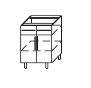 Кухонная тумба Мыло, рабочая двухдверная с ящиками 820*600*525 мм, СР2Я2Д 600 во Владикавказе