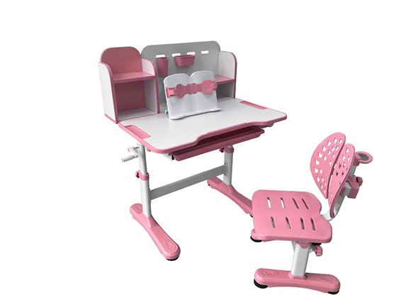 Растущая парта + стул Vivo Pink FUNDESK во Владикавказе - изображение