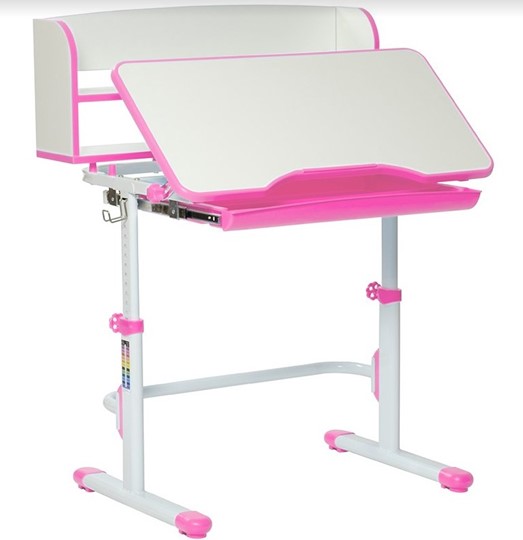 Детский стол-трансформер SET HOLTO-26 с надстройкой (розовый) во Владикавказе - изображение 12
