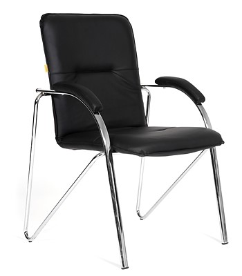 Кресло компьютерное CHAIRMAN 850 Экокожа Terra 118 черная во Владикавказе - изображение